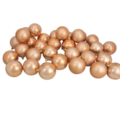 60ct Almond Brown Shatterproof 2-Finish Christmas Ball Ornaments 2.5" (60mm) Shatterproof Balls|Ball Ornaments