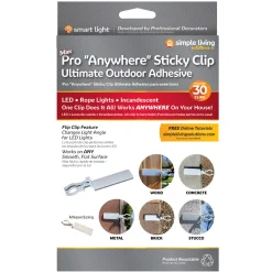Outlet 25ct Anywhere Outdoor Sticky Adhesive Clips Accessories