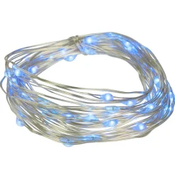 Clearance 100ct Blue LED Micro Fairy Lights, 16ft Copper Wire Fairys