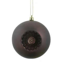 Outlet 6ct Brown Shatterproof Matte Christmas Ball Ornaments 4" (100mm) Shatterproof Balls|Ball Ornaments