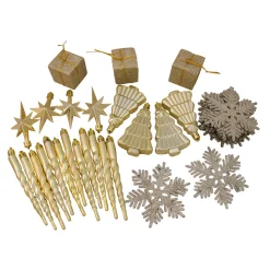Sale 125ct Champagne Gold Shatterproof 4-Finish Christmas Ornaments 5.5" (140mm) Shatterproof Balls|Ball Ornaments