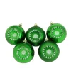 5ct Green Shatterproof 2-Finish Retro Reflector Christmas Ball Ornaments 3.25" (80mm) Shatterproof Balls|Ball Ornaments