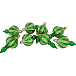 Outlet 8ct Green Shatterproof Finial Christmas Ornaments, 4.75" Shatterproof Balls|Ball Ornaments