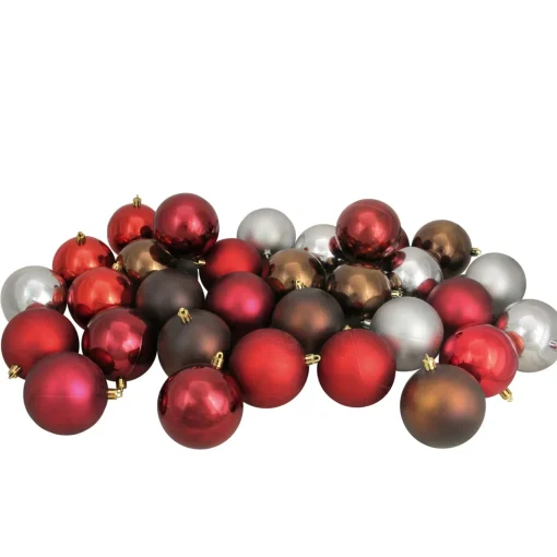 Sale 32ct Multi-Color Shatterproof 2-Finish Christmas Ball Ornaments 3.25" (80mm) Shatterproof Balls|Ball Ornaments