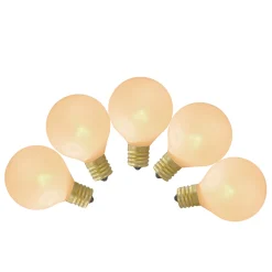 10ct Pearl White G50 Globe Replacement Bulbs Globes