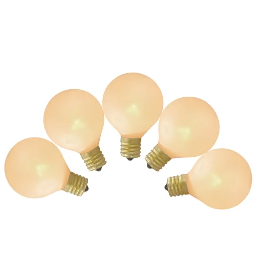 10ct Pearl White G50 Globe Replacement Bulbs Globes