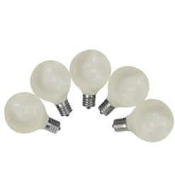 10ct Pearl White G50 Globe Replacement Bulbs Globes