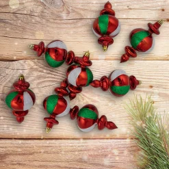Outlet 8ct Traditional Colors Shatterproof Finial Christmas Ornaments, 6" Shatterproof Balls|Ball Ornaments