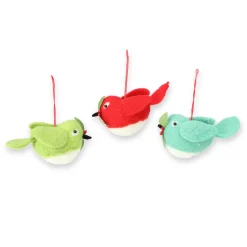Online 3ct Vibrantly Colored Birds with Holly Berries Christmas Ornaments 5" Animals