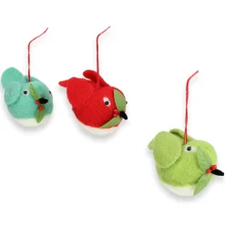 Online 3ct Vibrantly Colored Birds with Holly Berries Christmas Ornaments 5