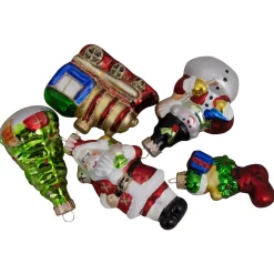 Sale 5ct Vibrantly Colored Festive Holiday Christmas Figurine Ornaments 3.5