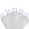 50ct White LED Wide Angle Christmas String Lights, 16.25ft White Wire Led