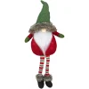 Discount Dangling Legs Plush Sitting Gnome Christmas Figure - 25" - Red and Green Gnomes
