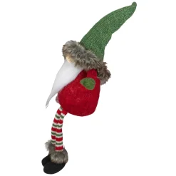 Discount Dangling Legs Plush Sitting Gnome Christmas Figure - 25