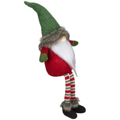 Discount Dangling Legs Plush Sitting Gnome Christmas Figure - 25