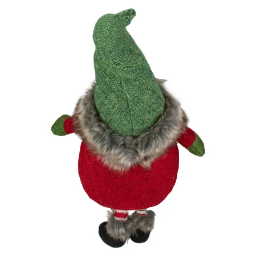 Discount Dangling Legs Plush Sitting Gnome Christmas Figure - 25" - Red and Green Gnomes
