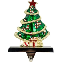 Clearance Decorated Christmas Tree Metal Stocking Holder - 6" Stocking Holders