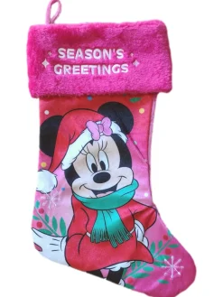 Sale Pink & Red Minnie Mouse Holiday Christmas Stocking Stockings