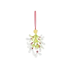 Online Faceted Acrylic Mistletoe Kisses Christmas Ornament Novelty