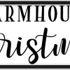 Hot Farmhouse Christmas 10.5" x 25.5" Framed Christmas Wall Decor Art Print Sign Poster in a Black Wooden Frame with UV Acrylic and Hangers Wall