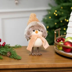 New Faux Fur and Plaid Peachy Plush Standing Bird - 7.5" Animals