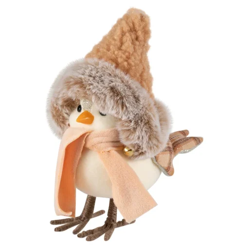 New Faux Fur and Plaid Peachy Plush Standing Bird - 7.5" Animals