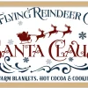 Best Flying Reindeer Company 12.5" x 17.5" Framed Christmas Wall Decor Art Print Sign Poster in a Natural Wooden Frame with UV Acrylic and Hangers Wall