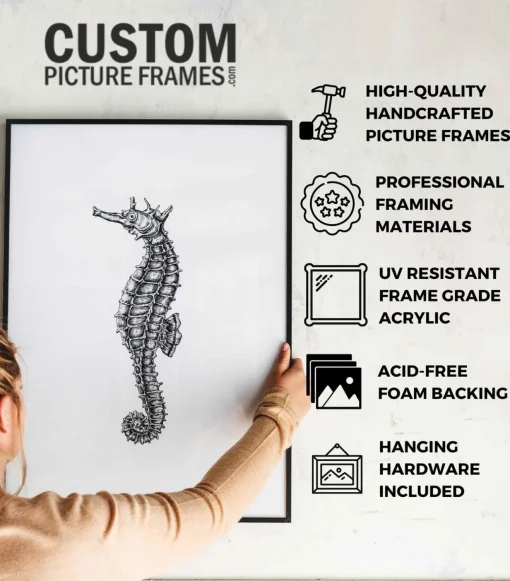 Best Flying Reindeer Company 12.5" x 17.5" Framed Christmas Wall Decor Art Print Sign Poster in a Natural Wooden Frame with UV Acrylic and Hangers Wall