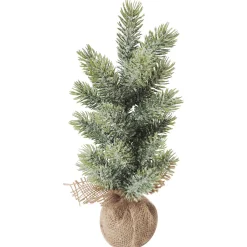 Best Frosted Icy Pine Tree in Burlap Base Christmas Tree - 11.75" - Unlit Trees