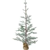 Best Frosted Slim Pine Artificial Christmas Tree in Burlap Base - 5' - Unlit Unlit