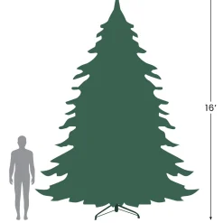 Best Full Northern Pine Artificial Christmas Tree - 16' - Unlit Commercial