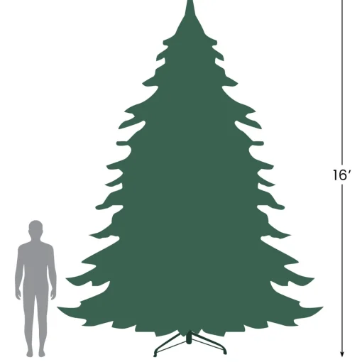 Best Full Northern Pine Artificial Christmas Tree - 16' - Unlit Commercial