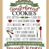 Sale Gingerbread Cookie Recipe 13.5" x 17.5" Framed Christmas Wall Decor Art Print Sign Poster in a Natural Wooden Frame with UV Acrylic and Hangers Wall