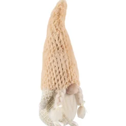 Online Girl Gnome in Faux Fur Hat Christmas Figure - 12