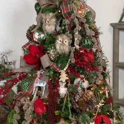 Hot Glittered Artificial Thistle Christmas Spray - 39" - Gold Sprays, Picks & Branches