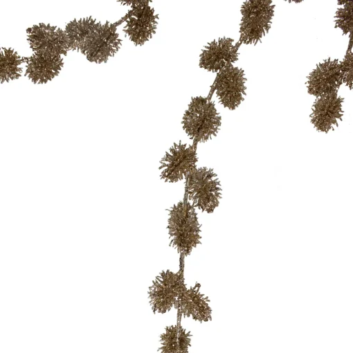 Hot Glittered Artificial Thistle Christmas Spray - 39" - Gold Sprays, Picks & Branches