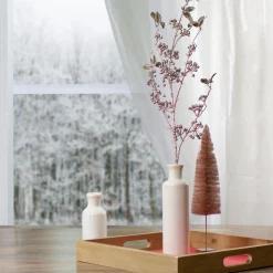 Clearance Glittered Berries Artificial Christmas Spray - 37" - Rose Gold Sprays, Picks & Branches