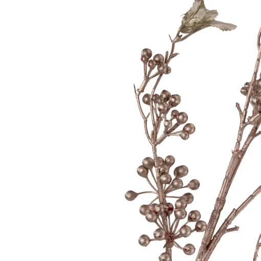 Clearance Glittered Berries Artificial Christmas Spray - 37" - Rose Gold Sprays, Picks & Branches