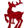 Clearance Glossy Standing Reindeer Christmas Decoration - 8" - Red Animals