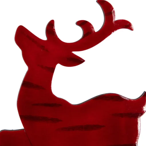 Clearance Glossy Standing Reindeer Christmas Decoration - 8" - Red Animals