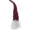 Hot Gnome Head Christmas Decoration - 15" - Purple Plum and White Gnomes