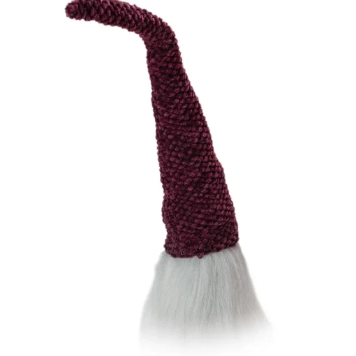 Hot Gnome Head Christmas Decoration - 15" - Purple Plum and White Gnomes