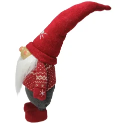 Hot Gnome Wearing Heart Hat Christmas Figure - 14" - Red Gnomes