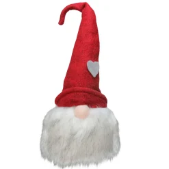 Online Gnome with Bendable Felt Hat with Heart Accent Christmas Decoration - 21" Gnomes