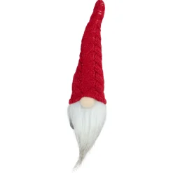 Sale Gnome with Knitted Hat Christmas Decoration - 8" - Gray and Red Gnomes