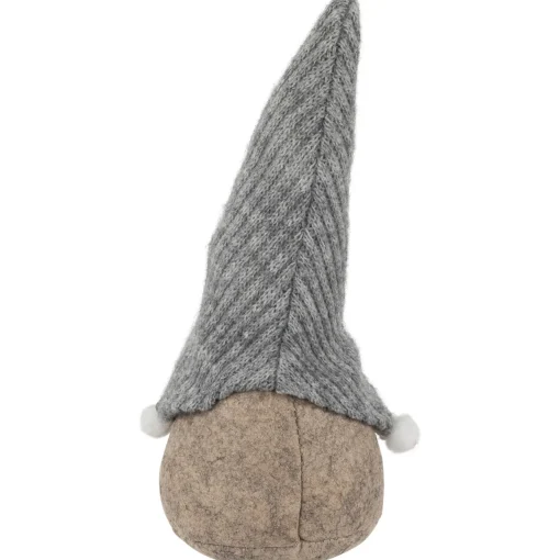 Gnome with Knitted Pom Pom Hat Christmas Figure - 9" - Beige Gnomes
