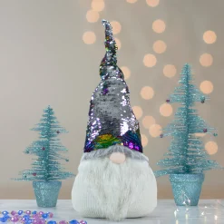 Discount Gnome with Rainbow Flip Sequin Hat Christmas Decoration - 24