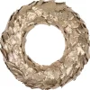 Gold Layered Leaves Christmas Wreath, 15.5-Inch, Unlit Unlit