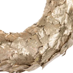 Gold Layered Leaves Christmas Wreath, 15.5-Inch, Unlit Unlit