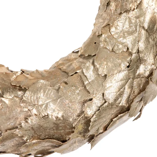 Gold Layered Leaves Christmas Wreath, 15.5-Inch, Unlit Unlit